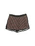 Topshop 100% Polyester Houndstooth Argyle Chevron-herringbone Hearts Brown Shorts Size 4 - photo 1