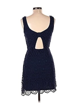 LC Lauren Conrad, Dresses, Lc Lauren Conrad Lace Fit Flare Dress Midnight  Blue L
