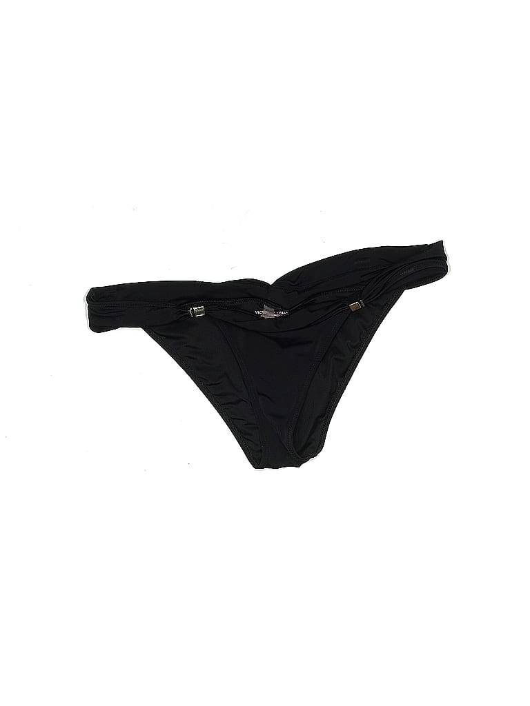 Victorias Secret 100 Elastane Solid Black Swimsuit Bottoms Size M