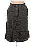 Orvis 100% Wool Marled Solid Tweed Chevron-herringbone Gray Casual Skirt Size 14 - photo 1