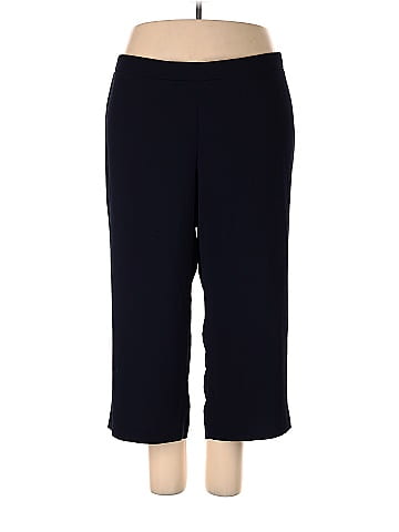 J.Jill Black Blue Casual Pants Size L (Petite) - 74% off