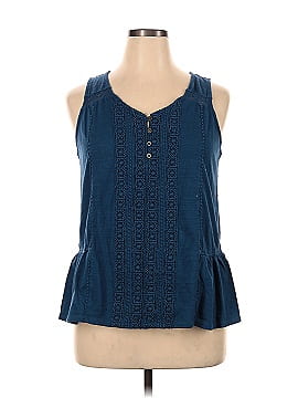 NWOT Faded Glory Pleated Front Adjustable Spaghetti Strap Tank Top Camisole