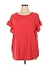 Assorted Brands 100% Polyester Red Short Sleeve Top Size XL - photo 1