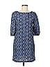 Fab'rik 100% Cotton Jacquard Argyle Blue Casual Dress Size M - photo 1