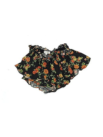 Brandy Melville Floral Multi Color Burgundy Shorts Size S - 31% off