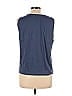 Zara 100% Cotton Blue Sleeveless T-Shirt Size L - photo 2