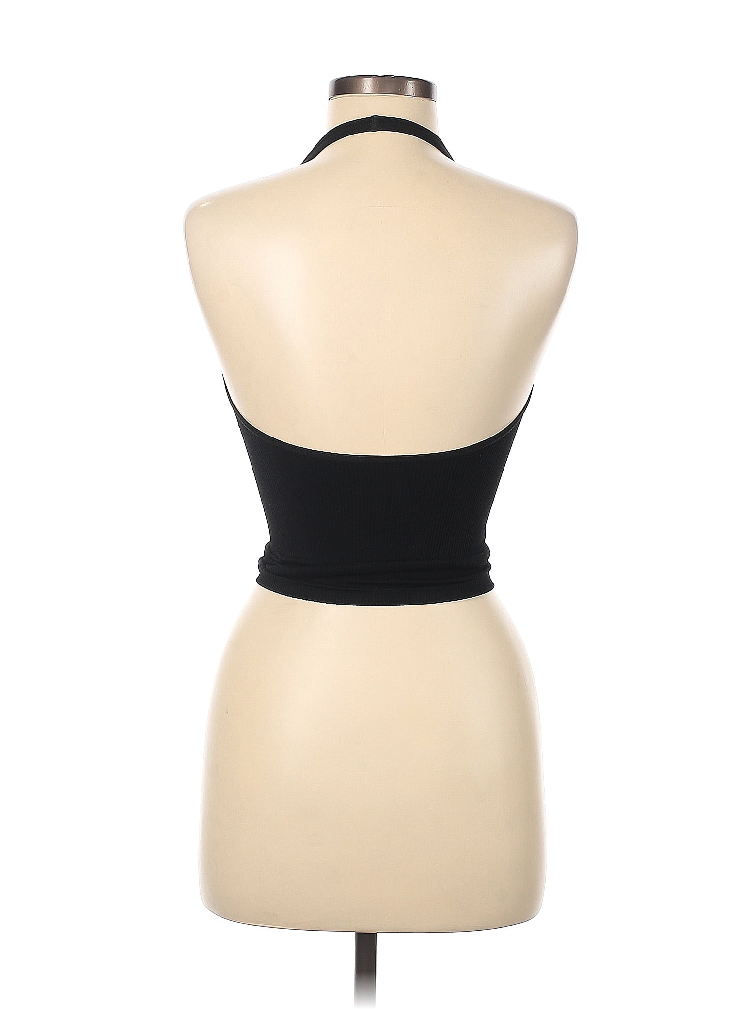 Out From Under Solid Black Halter Top Size M - 55% off