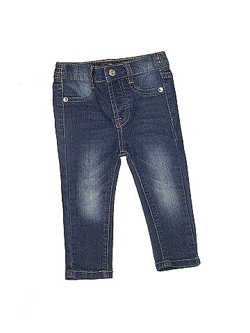 7 For All Mankind Solid Blue Jeans Size 12 mo - 72% off