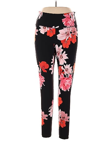 Active by Old Navy Floral Black Leggings Size XL (Tall) - 36% off