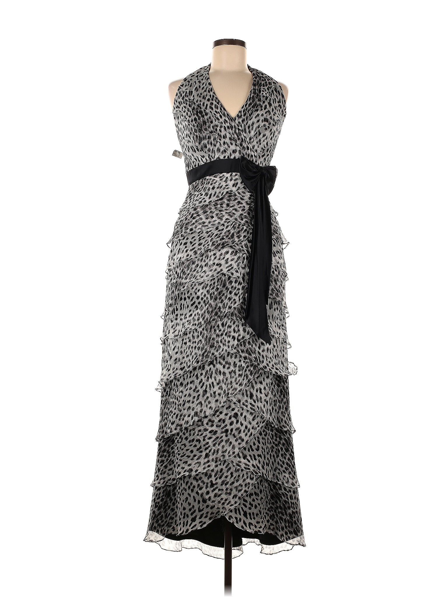 Tadashi 100% Silk Multi Color Silver Cocktail Dress Size 6 - 77% off ...