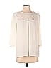 HD in Paris 100% Polyester Ivory 3/4 Sleeve Blouse Size 2 - photo 1