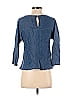 Zara Basic 100% Lyocell Blue 3/4 Sleeve Blouse Size XS - photo 2