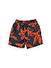 Tea 100% Polyester Tortoise Floral Motif Floral Batik Tropical Orange Board Shorts Size 18-24 mo - photo 2