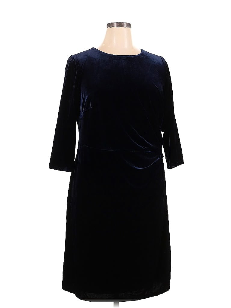 Eliza J Solid Black Casual Dress Size 14 - photo 1