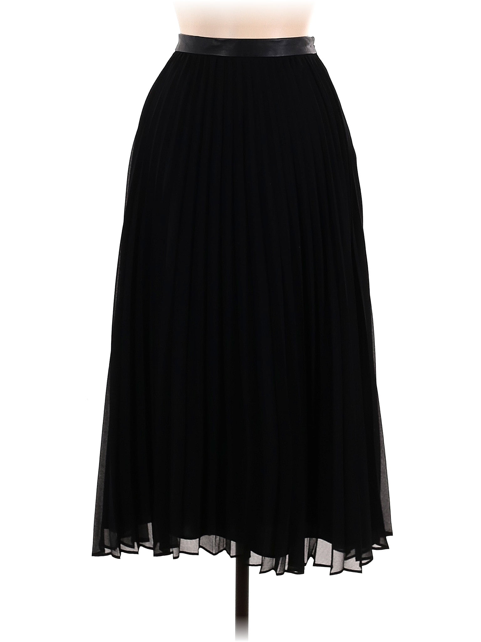 Banana Republic 100 Polyester Solid Black Formal Skirt Size 8 69