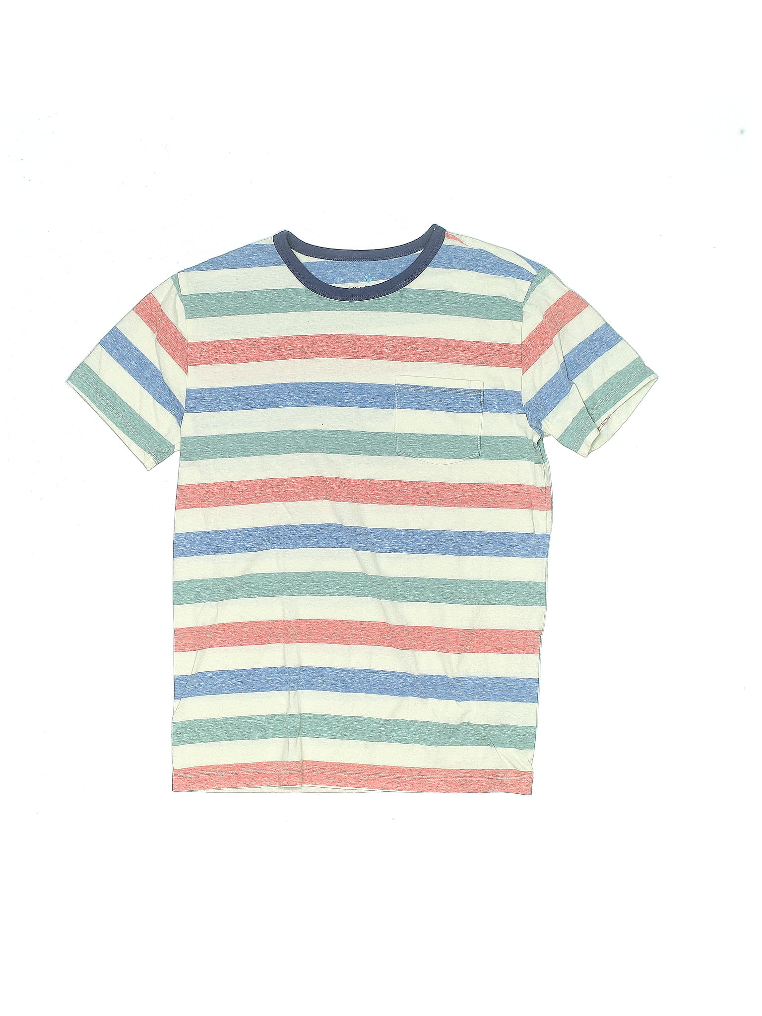 Crewcuts Stripes Blue Short Sleeve TShirt Size 12 14 66 off ThredUp
