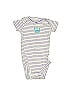 Carter's 100% Cotton Stripes Ivory Short Sleeve Onesie Size Newborn - photo 1