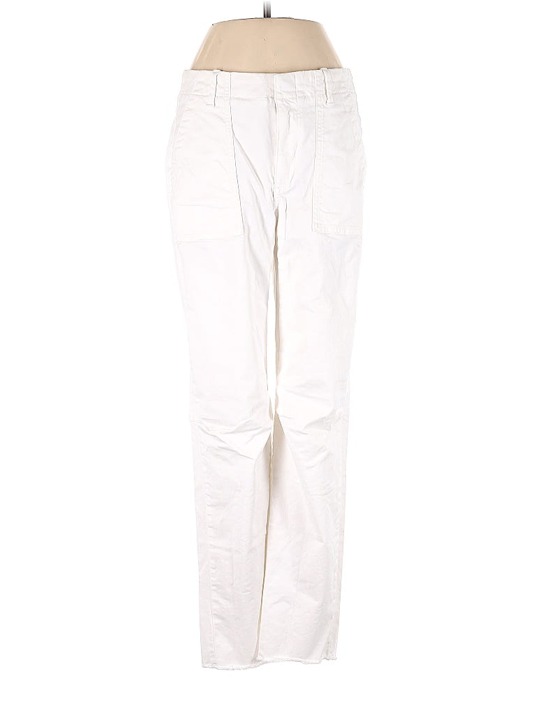 Banana Republic Factory Store Solid White Khakis Size 0 (Tall) 73