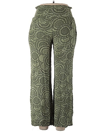 Three Dots Green Casual Pants Size XL - 70% off