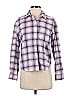 Madewell 100% Cotton Plaid Purple Long Sleeve Button-Down Shirt Size S - photo 1