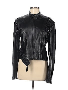 D&G Dolce & Gabbana Spring 2002 Virginia Panthers Lace Up Leather Jacket (view 1)