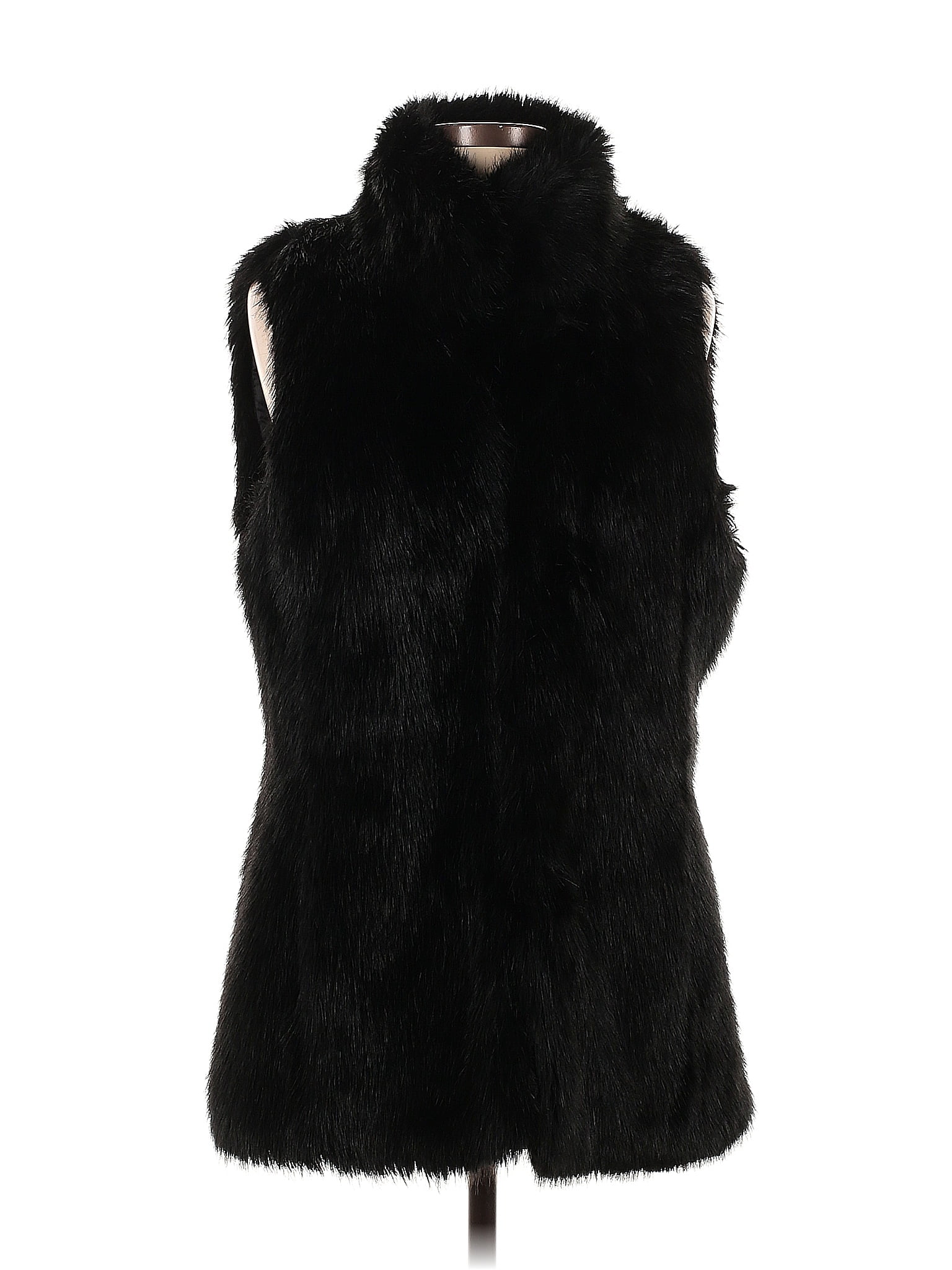 Banana Republic Black Faux Fur Vest Size M - 81% off | ThredUp