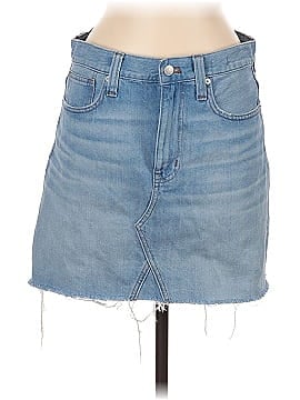 Madewell Rigid Denim A-Line Mini Skirt in Lovell Wash (view 1)