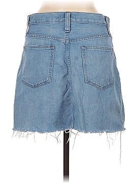 Madewell Rigid Denim A-Line Mini Skirt in Lovell Wash (view 2)