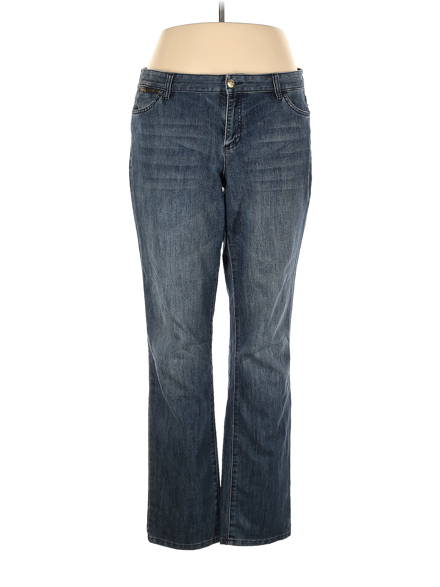 MICHAEL Michael Kors Solid Blue Jeans Size 14 - 50% off