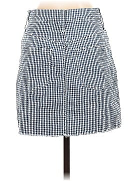 Madewell Stretch Straight Mini Skirt in Gingham: Raw-Hemmed Edition (view 2)