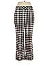 Pearl By Lela Rose Houndstooth Tortoise Argyle Checkered-gingham Grid Plaid Green Dress Pants Size 10 - photo 1