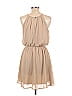 Dna Couture 100% Polyester Solid Tan Casual Dress Size L - photo 2