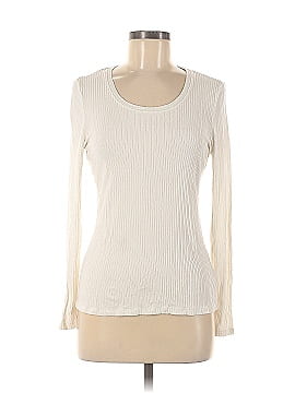 Adrienne Vittadini Women's 3/4 Rollup Sleeve V-neck Top with Zipper Pockets