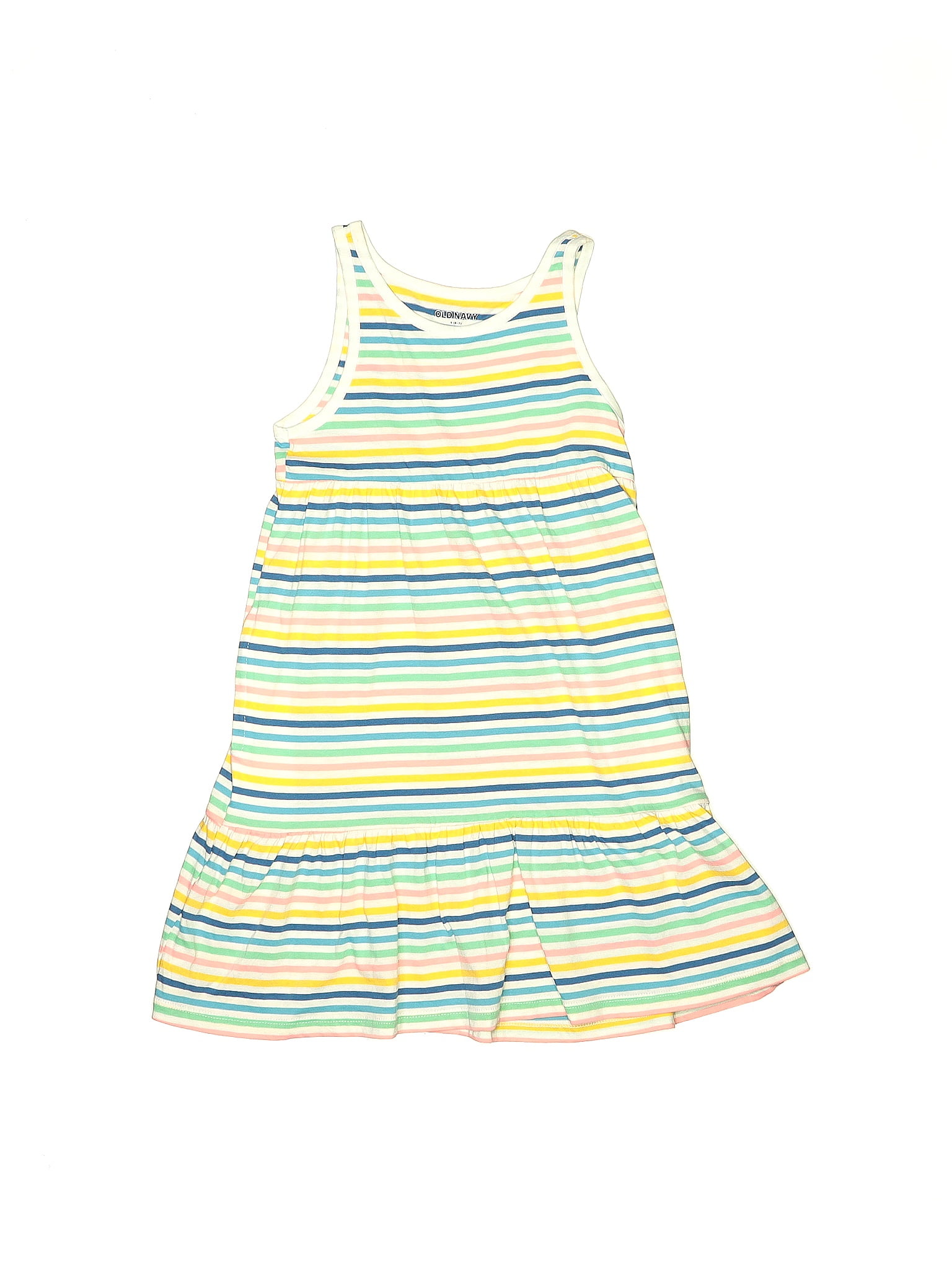 Old Navy 100 Cotton Stripes Yellow Dress Size 6 48 off ThredUp