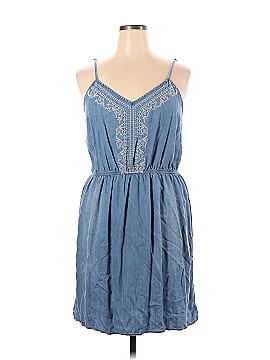 Knox Rose Blue Sleeveless Gauze Tank Dress - Women's Size XXL