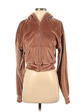 NWT! SKIMS BROWN CROP HOODIE JACKET SIZE XLARGE– WEARHOUSE CONSIGNMENT