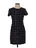 Banana Republic Factory Store Houndstooth Jacquard Argyle Grid Graphic Black Casual Dress Size 0 - photo 1