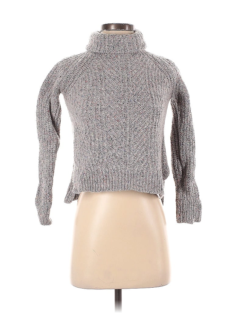 Madewell Marled Tweed Gray Turtleneck Sweater Size XXS - photo 1