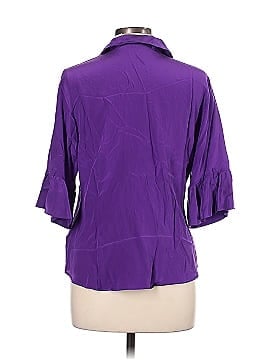 Anne Fontaine Short Sleeve Silk Top (view 2)