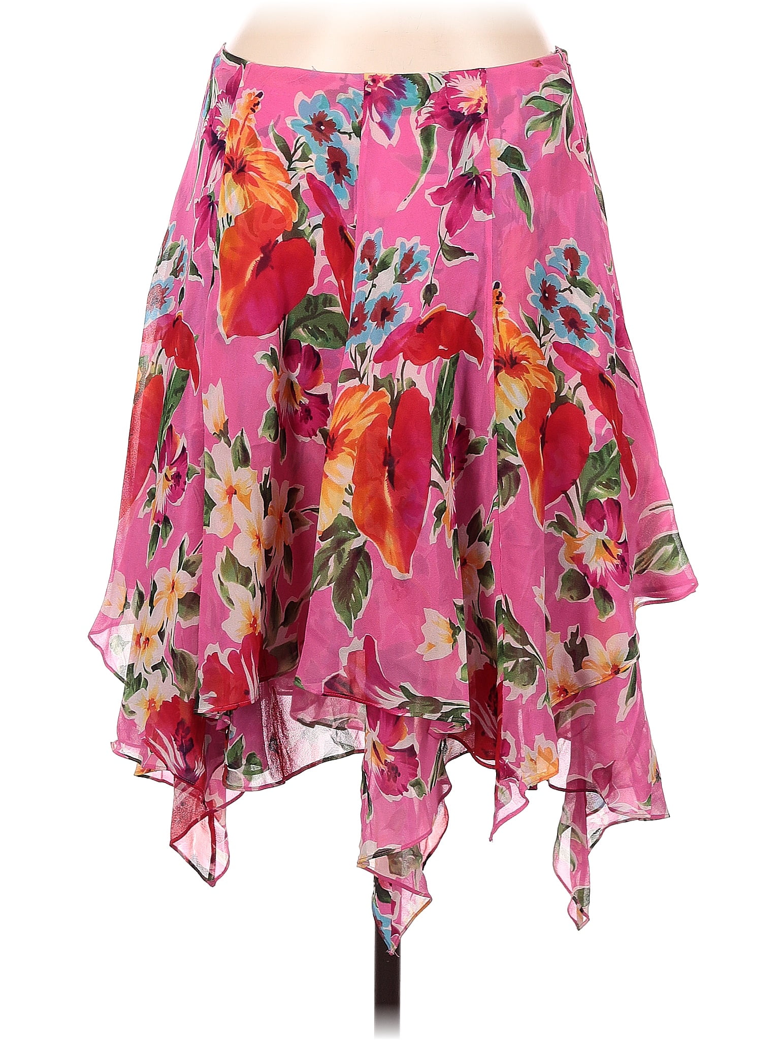 Lauren Ralph Lauren Women's Hot Pink Silk High-Rise Dress Pants | Size 6