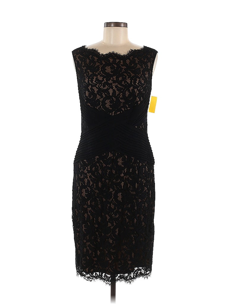 Tadashi Shoji Solid Black Cocktail Dress Size 8 74 Off Thredup