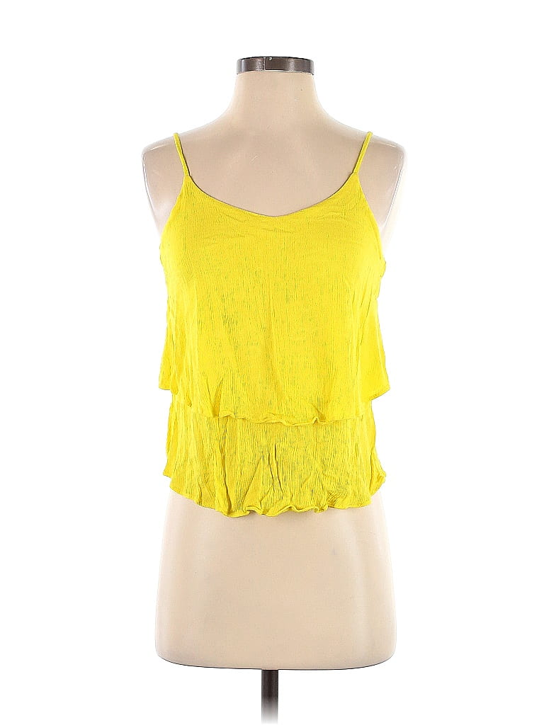 Emmelee 100% Rayon Yellow Sleeveless Blouse Size S - photo 1