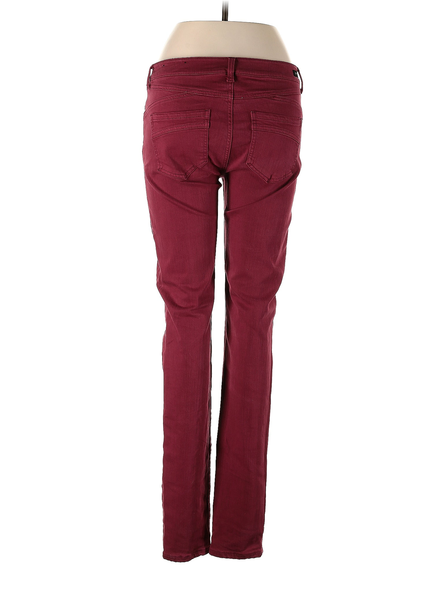 Liverpool Los Angeles Solid Maroon Burgundy Jeans Size 10 - 72% off