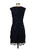 Lauren by Ralph Lauren 100% Polyester Jacquard Damask Brocade Blue Casual Dress Size 4 - photo 2