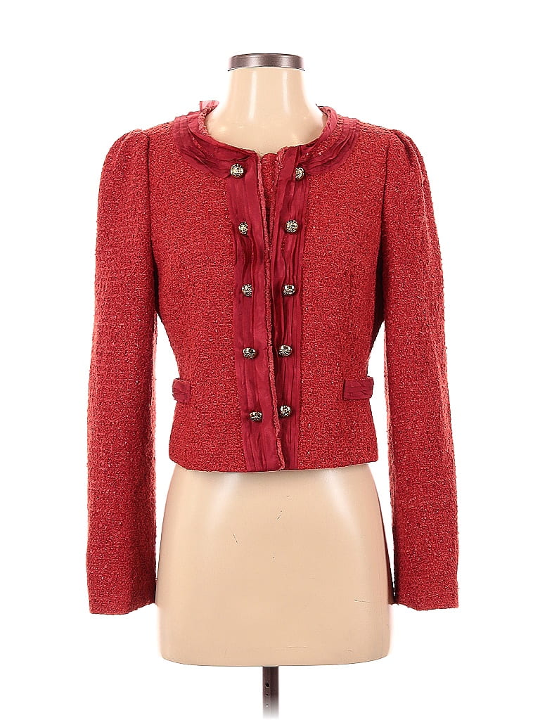 Mcginn Tweed Red Jacket Size 4 - photo 1