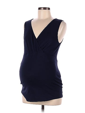 Gap - Maternity Solid Navy Blue Sleeveless T-Shirt Size M (Maternity) - 56%  off