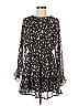 Zara 100% Polyester Floral Motif Black Casual Dress Size M - photo 1