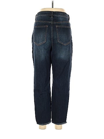 Soho JEANS NEW YORK & COMPANY 100% Cotton Solid Blue Jeans Size 8 - 65% off