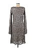 Sundance 100% Polyester Jacquard Marled Snake Print Acid Wash Print Paisley Tweed Gray Casual Dress Size M - photo 2