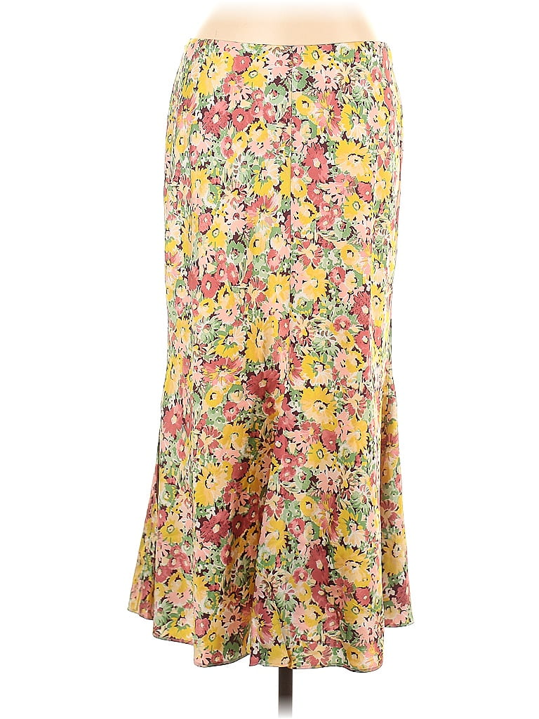 J.Crew 100% Polyester Floral Motif Baroque Print Floral Yellow Casual ...